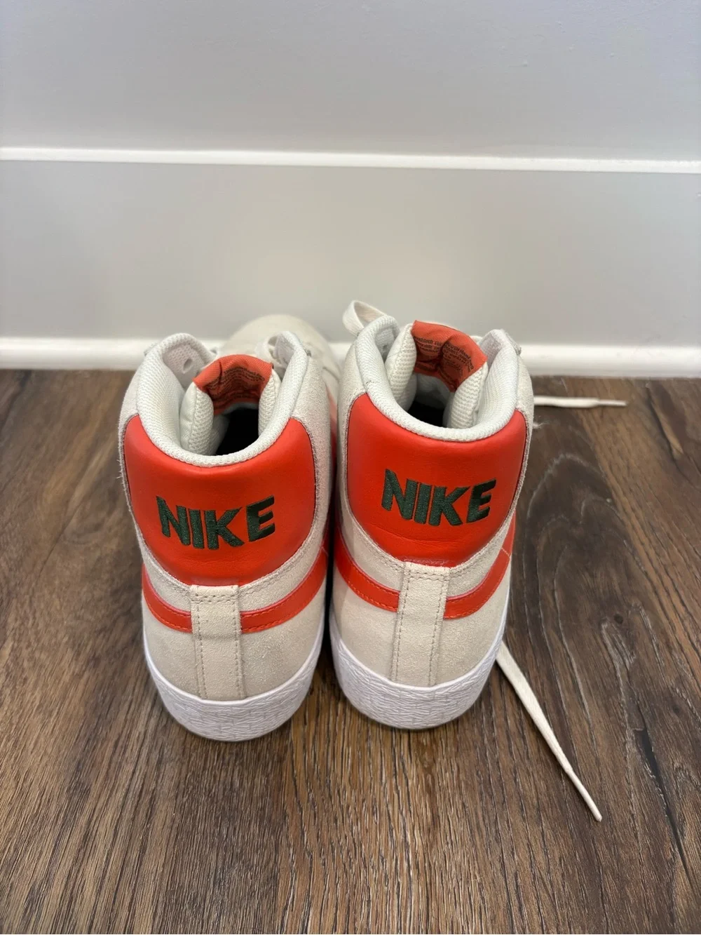 Nike SB Blazer Mid Vintage Cream with Orange Swoosh